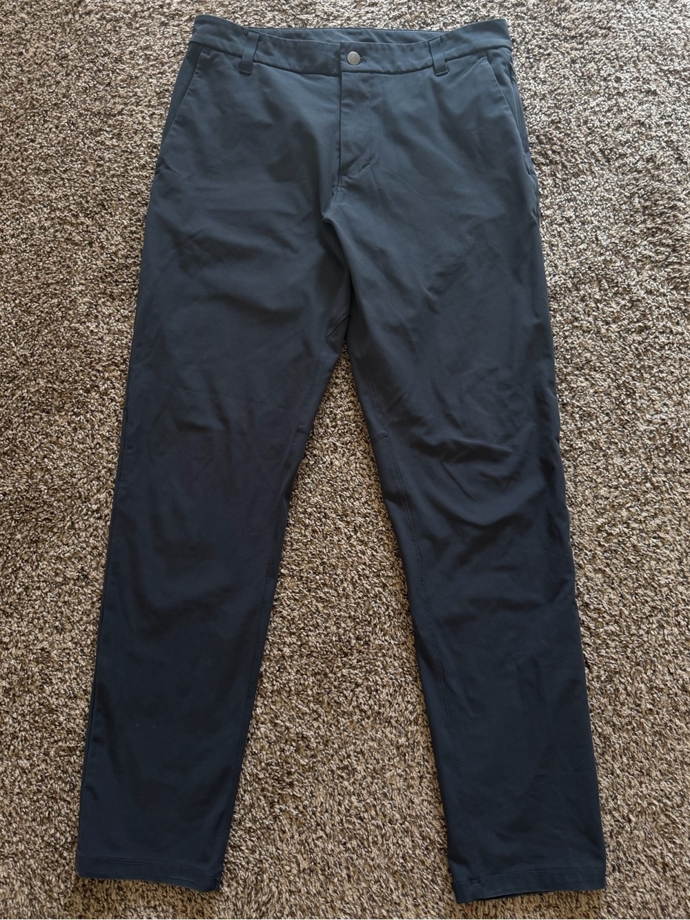 Lululemon ABC Classic Fit 5 Pocket Pant Warpstreme Obsidian Dark Gray Men Sz 31